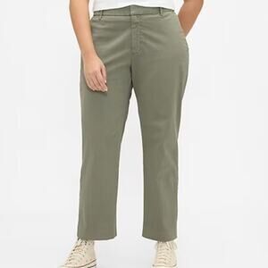 Gap Women’s 12 33 x 26 Pants Straight Chino Ankle Trouser Cotton Stretch Green